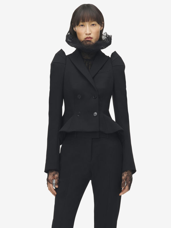 ALEXANDER MCQUEEN - Shoulder Double-breasted Jacket - Item 839655QJAFK1000